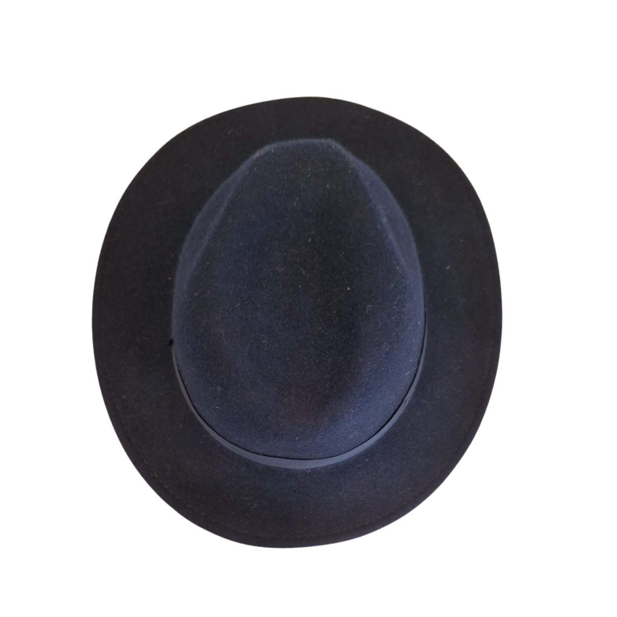 Navy Blue Fedora with Ribbon Band top