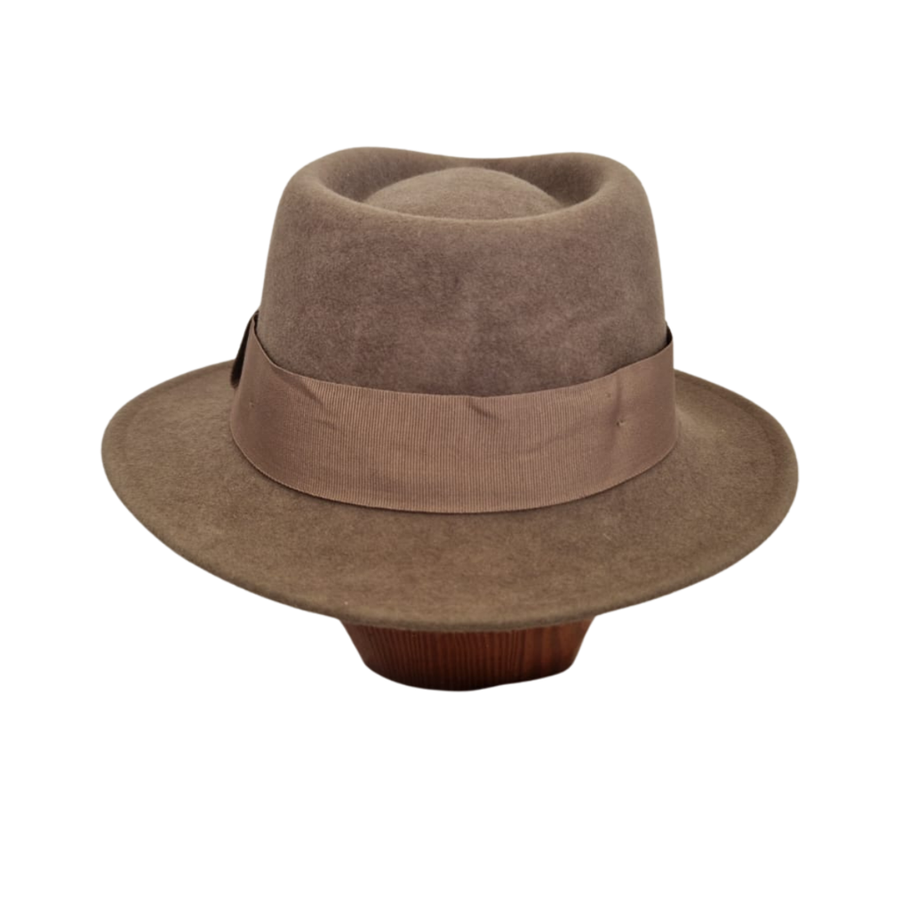 Pale green trilby back