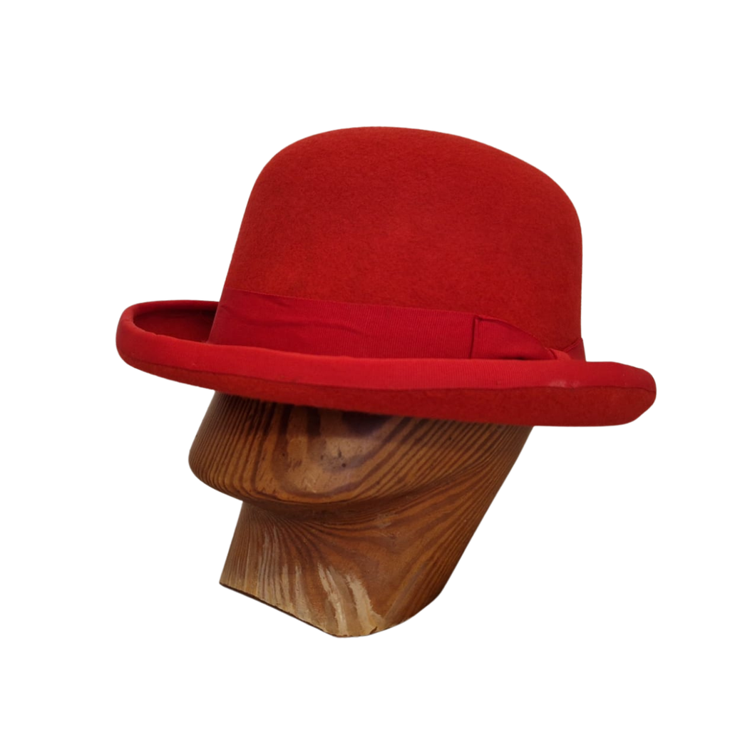 Red Classic Bowler Hat front