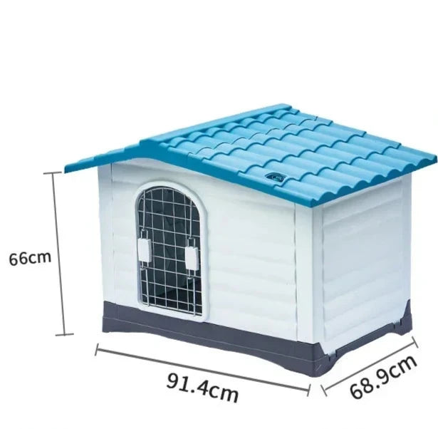 Modular dog house blue