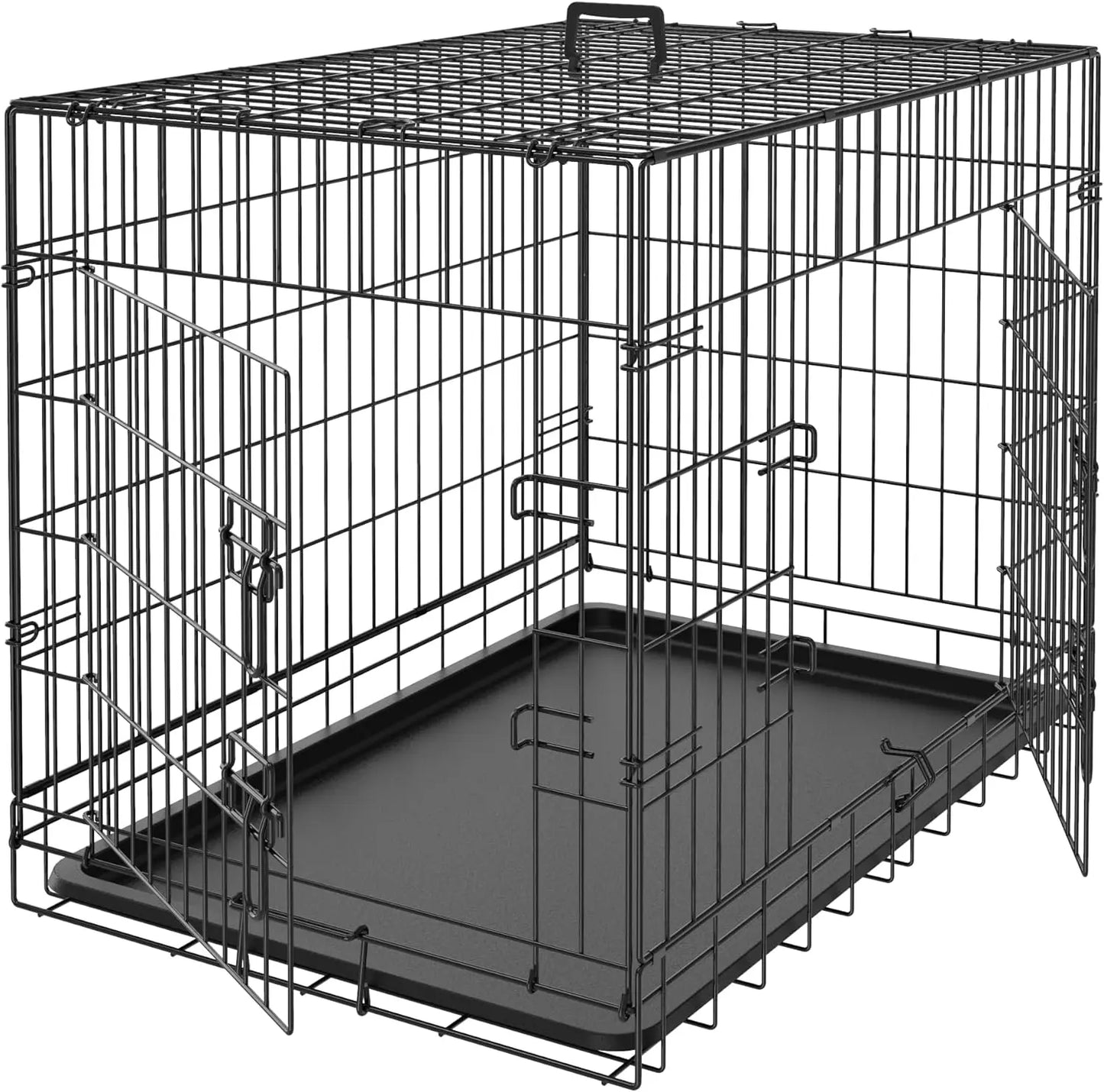 Dog Crates for Large Medium Dogs Foldable Metal Wire Pet Dogs Kennel 30/36/42Inches Indoor Outdoor Travel Dog