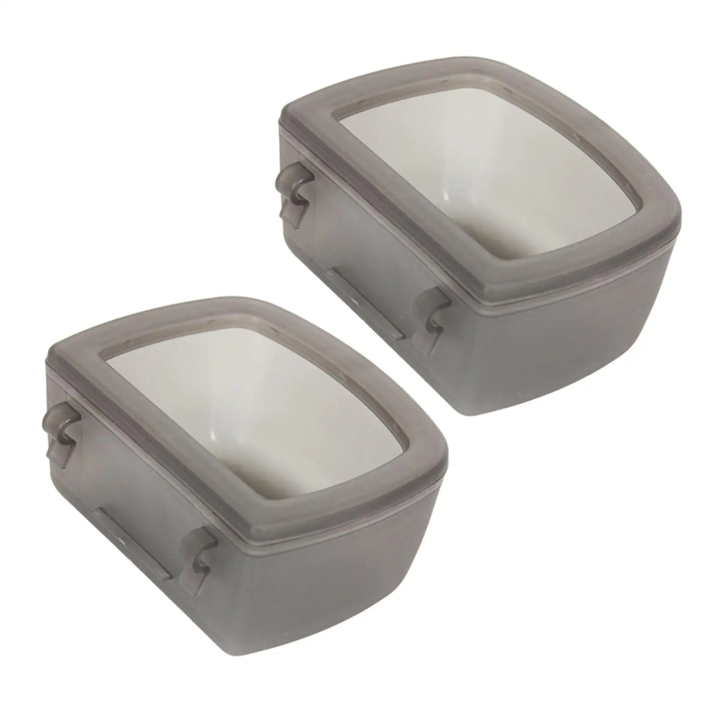 2pcs Dog Crate Bowls Slow Feeding No Spill Pet Carrier Bowl Water Dispenser Dish