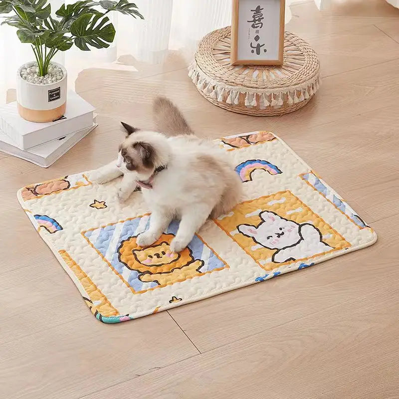 Cat Mats for Floors Pet Playpen Kennel Crates Mat Cat Puppy Cushion Reusable Washable Training Pee Pads Travel Car Mats for Dogs