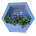 Hexagonal wall planter in Coastal Blue by Pillar to Post