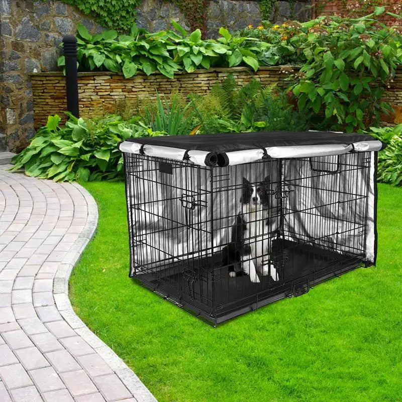 Dog Cage Rainproof Dust Covers Outdoor Universal Dog Wire Crate Cover Waterproof Sun Protection Durable Pet Kennel Case