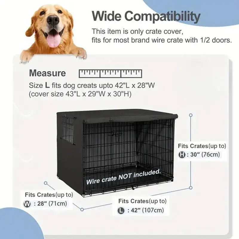 Pet Cage Cover Oxford Dog Kennel Cover Rainproof Dust Covers Outdoor Universal Dog Wire Crate Cover Waterproof Sun Protection