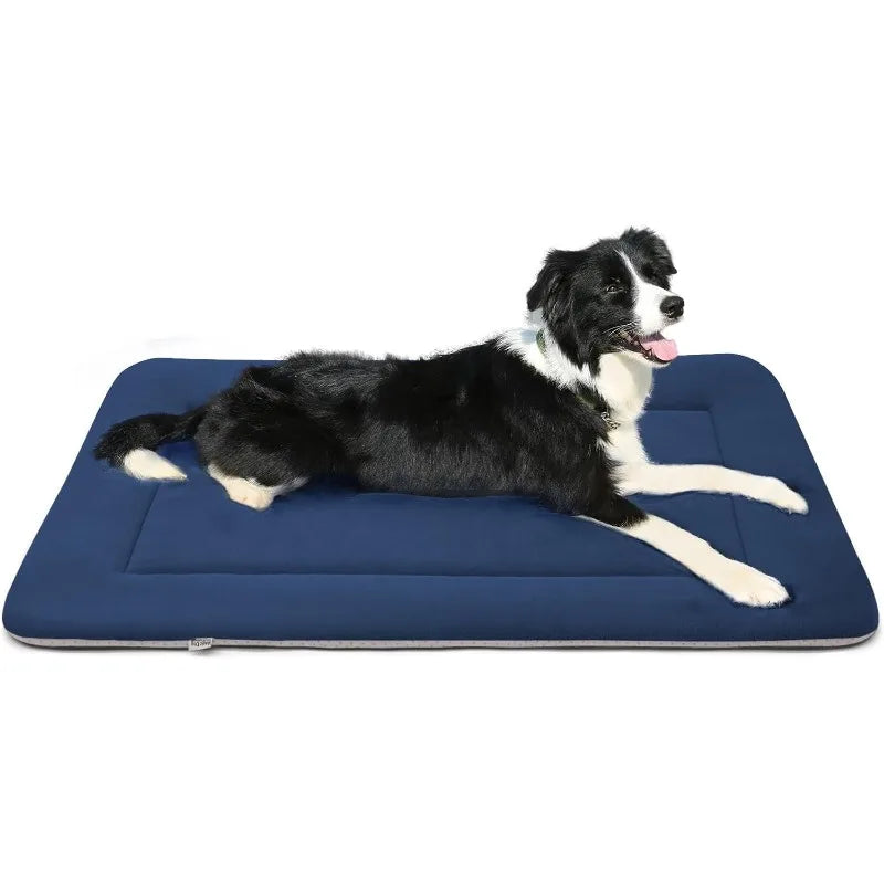 Extra Large Dog Bed Soft Dog Crate Pad Dog Mat, Jumbo 48 Inches Machine Washable Pet Bed Kennel Pad with Non-Slip Bottom