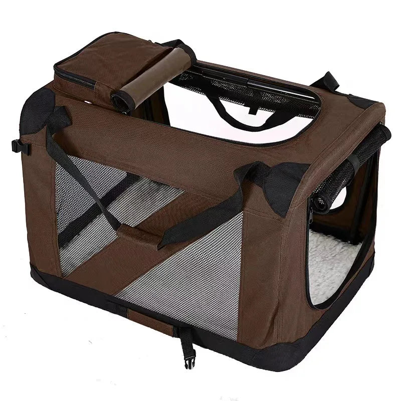 Cat Crate And Dog Kennel Outdoor Travel Case Car Seat For Dog Outing Carrying Bag Folding Dog Crate Indoor Outdoor Pet Home