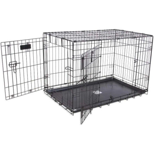 Products Two Door Provalue Wire Dog Crate, 42 Inch, For Pets 70-90 lbs, With 5-Point Locking System