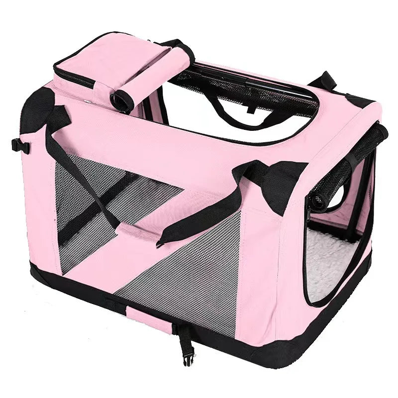 Cat Crate And Dog Kennel Outdoor Travel Case Car Seat For Dog Outing Carrying Bag Folding Dog Crate Indoor Outdoor Pet Home