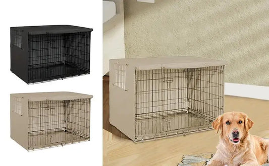 Pet Cage Cover Oxford Dog Kennel Cover Rainproof Dust Covers Outdoor Universal Dog Wire Crate Cover Waterproof Sun Protection