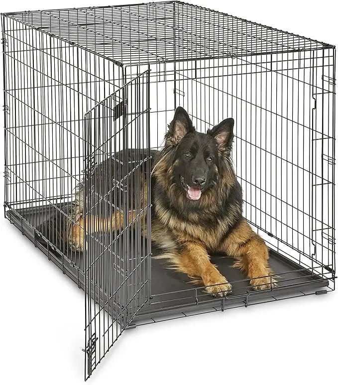 Ginormous Single Door 54-Inch Dog Crate for XXL Dogs Breeds; Great Dane, Mastiff, St. Bernard，Black: SL54