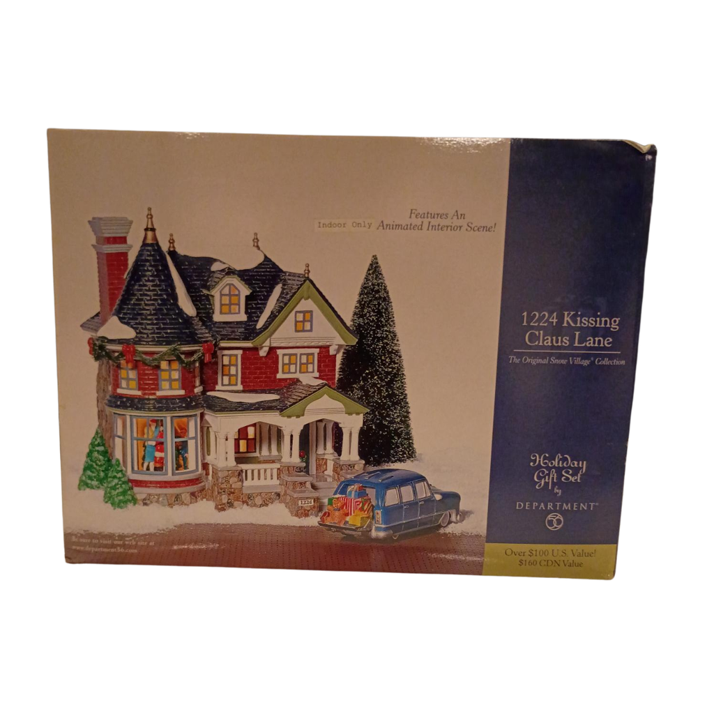 Department 56 – 1224 Kissing Claus Lane Animated Musical Christmas House (2000)