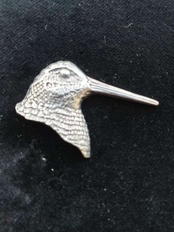 Tie Pin / Pin Badge Woodcock Head Design.