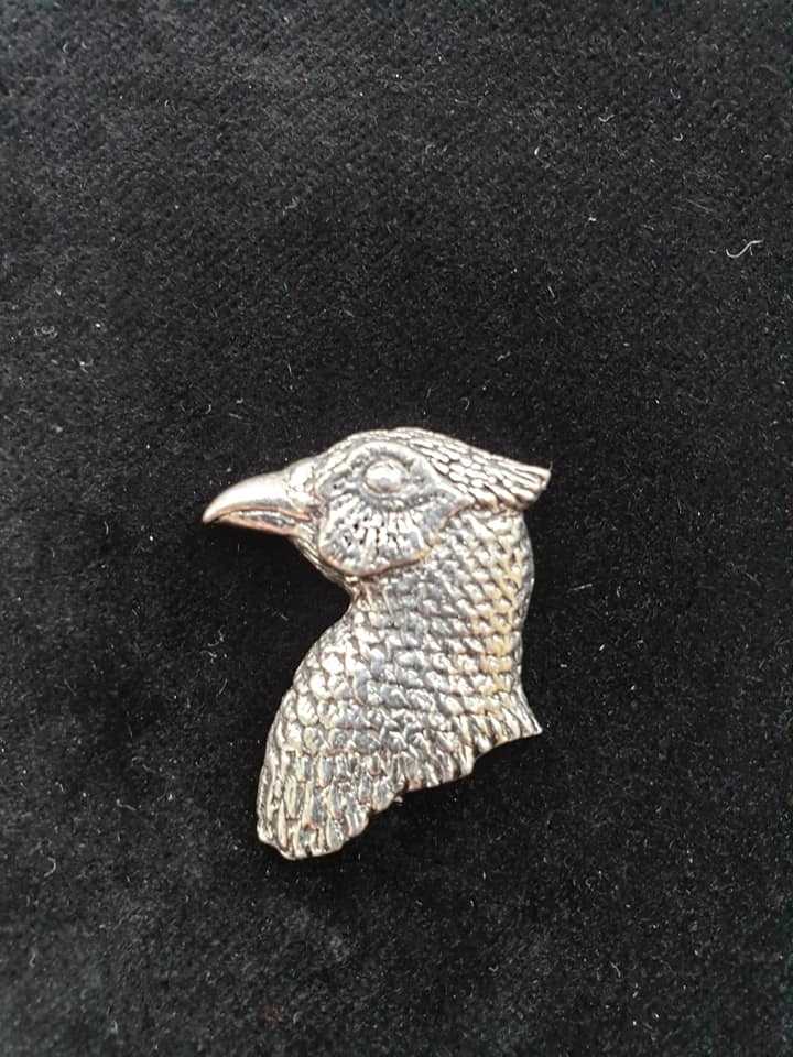 Tie Pin / Pin Badge Pheasant Head Design.