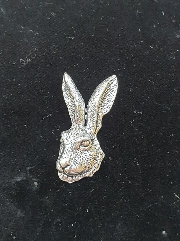 Tie Pin / Pin Badge Hare Head Design.