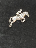 Tie Pin / Pin Badge Horse and Jockey Design.