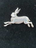 Tie Pin / Pin Badge Running Hare Design.