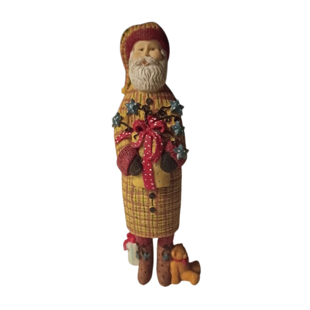“Santa’s Ribbon”, Bedtime Santa Figurine with Original Box