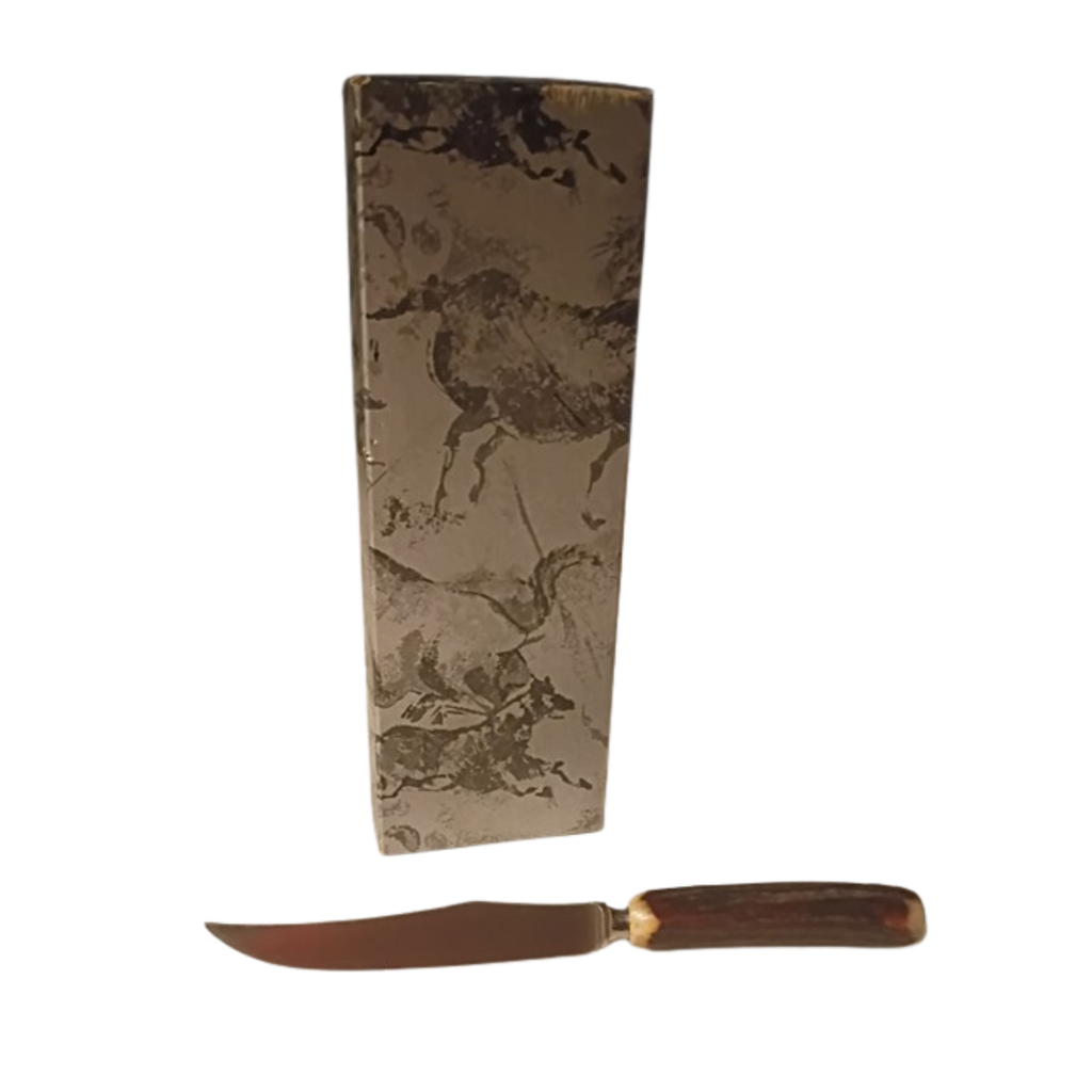 Vintage Sheffield England Stag-Handled Steak Knife Set