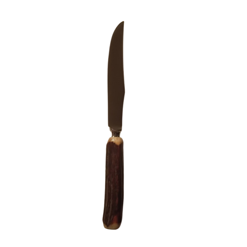 Vintage Sheffield England Stag-Handled Steak Knife Set